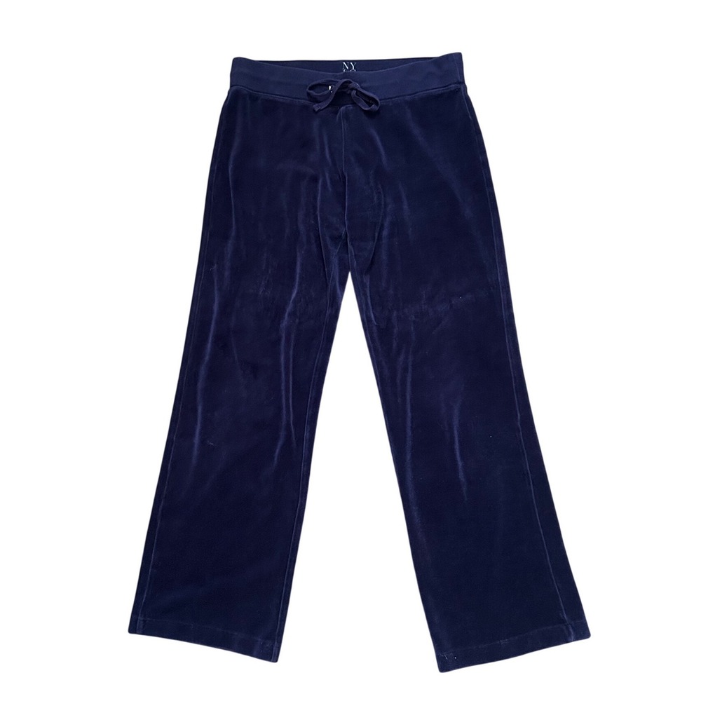 Vintage NY&C Velour Track Pants Y2K Purple Wide Leg Joggers S